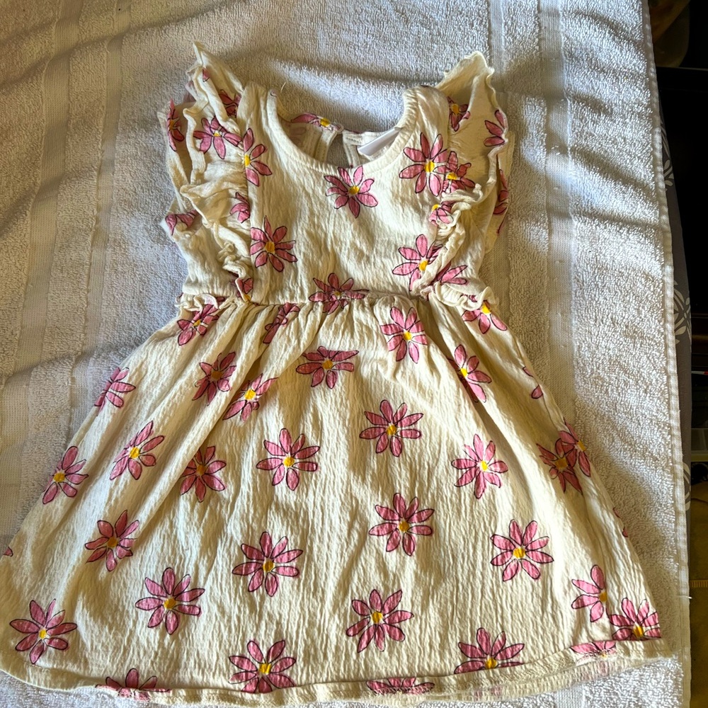 Floral Pink and Cream Kids Dress size 2/3